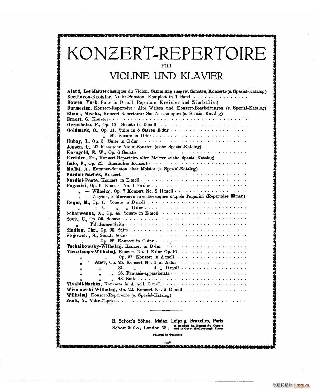 Bowen Humoresque for violin and piano14
