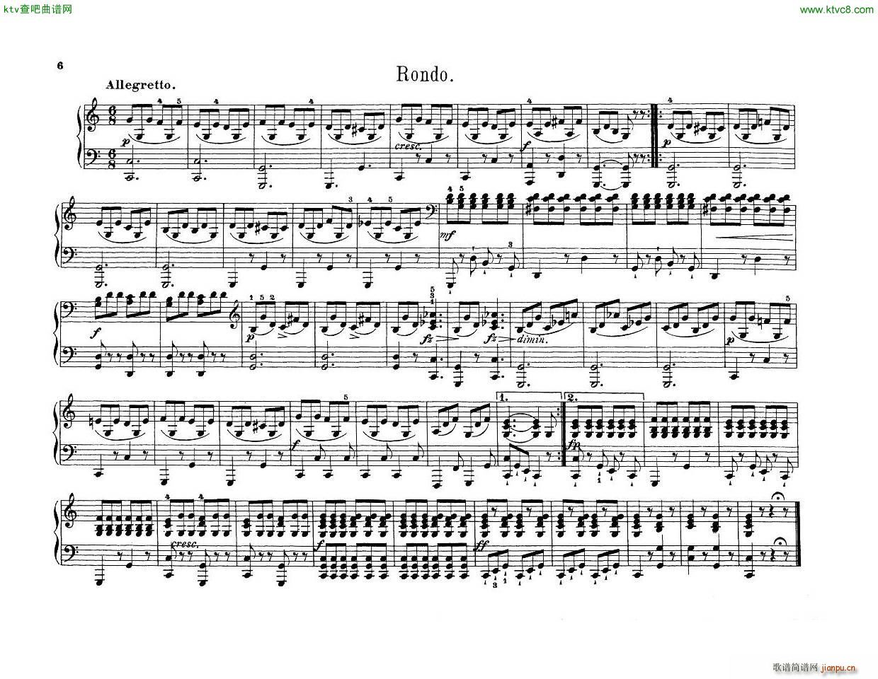 Anton Diabelli Sonates Mignonnes Op 150 Rondeau9