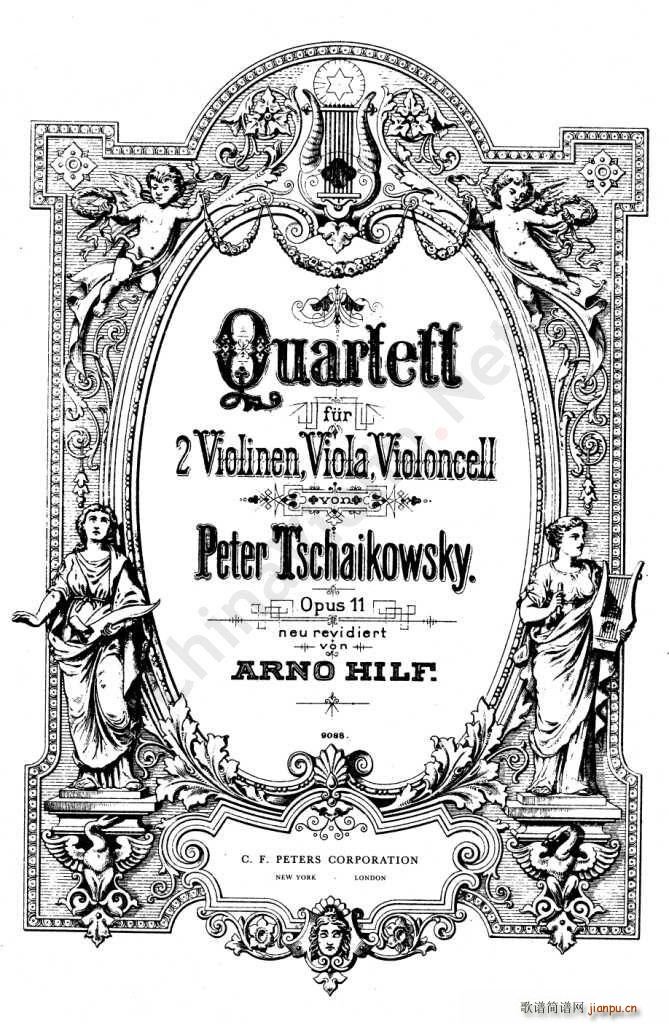 QUARTET No.1 IN D MAJOR Op.11（四重奏 [小提琴谱]）1