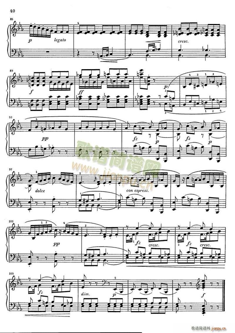 克莱门蒂g小调钢琴奏鸣曲 9 166