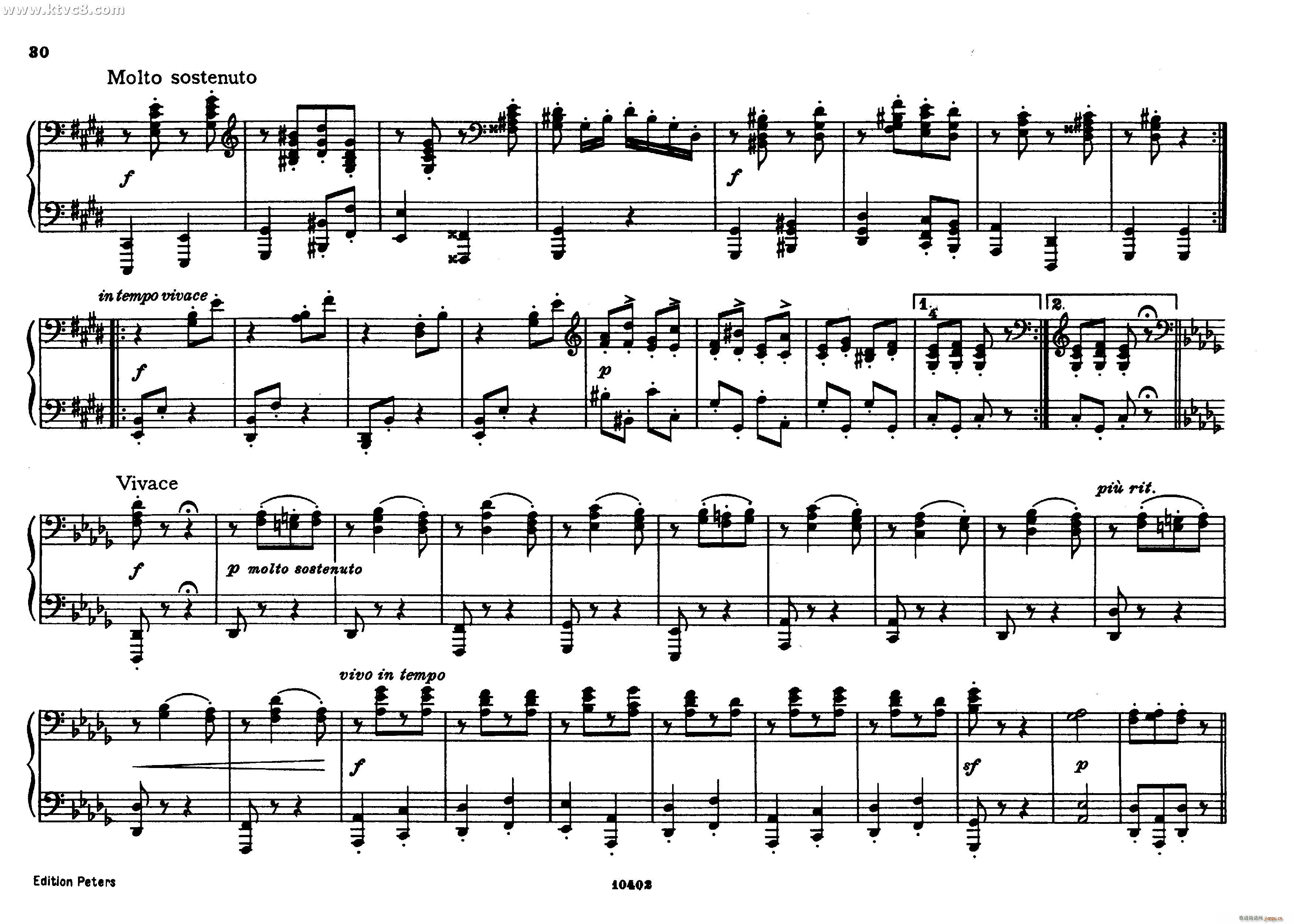 勃拉姆斯匈牙利舞曲 钢琴四手联弹29