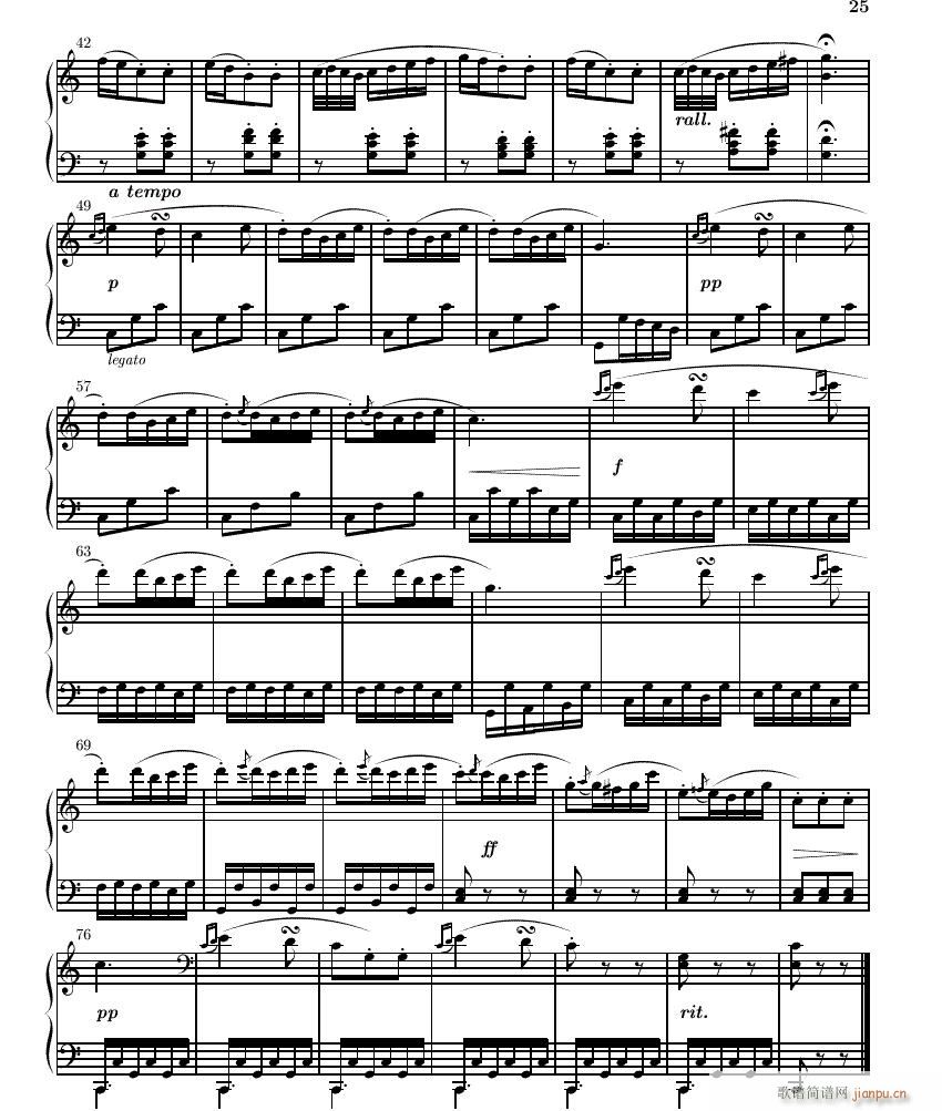 克莱门蒂小奏鸣曲6首 25-323