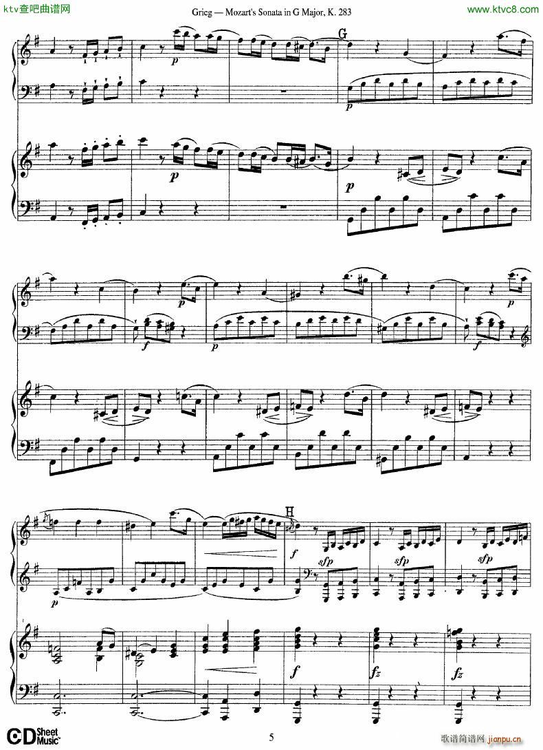 Grieg Sonata K 582 Mozart 2nd Piano Grieg5
