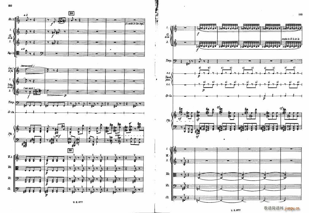 Bartok SZ 83 Piano Concerto No1 Full Score 二36