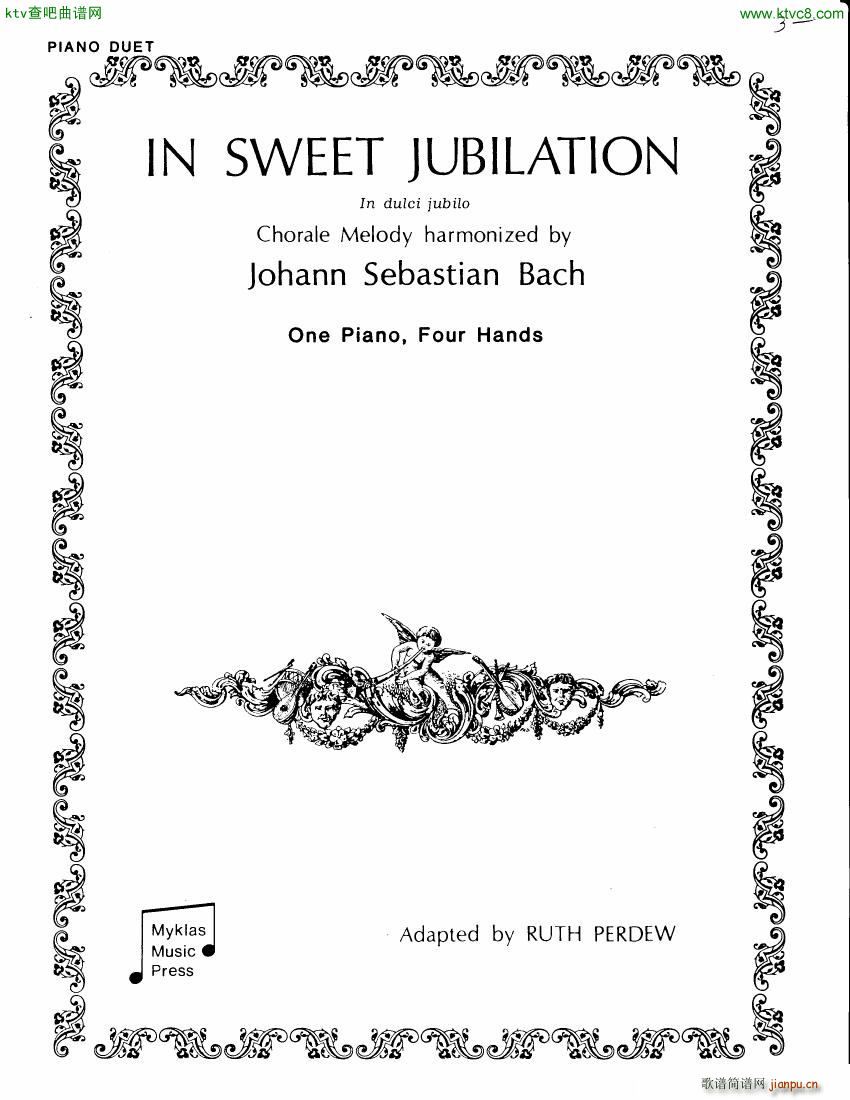Bach JS BWV 368 In dulci jubilo arr 4h Perdew1