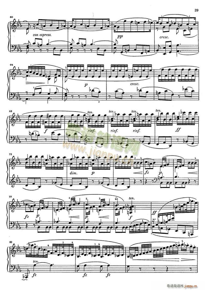 克莱门蒂g小调钢琴奏鸣曲 9 165