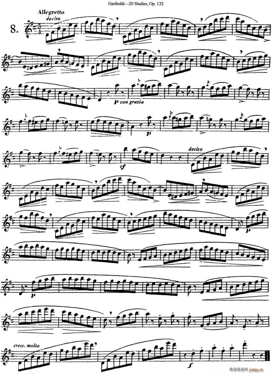 二十首练习曲作品132号之81