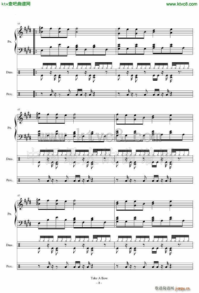 Take a Bow Piano Drums_Rihanna8