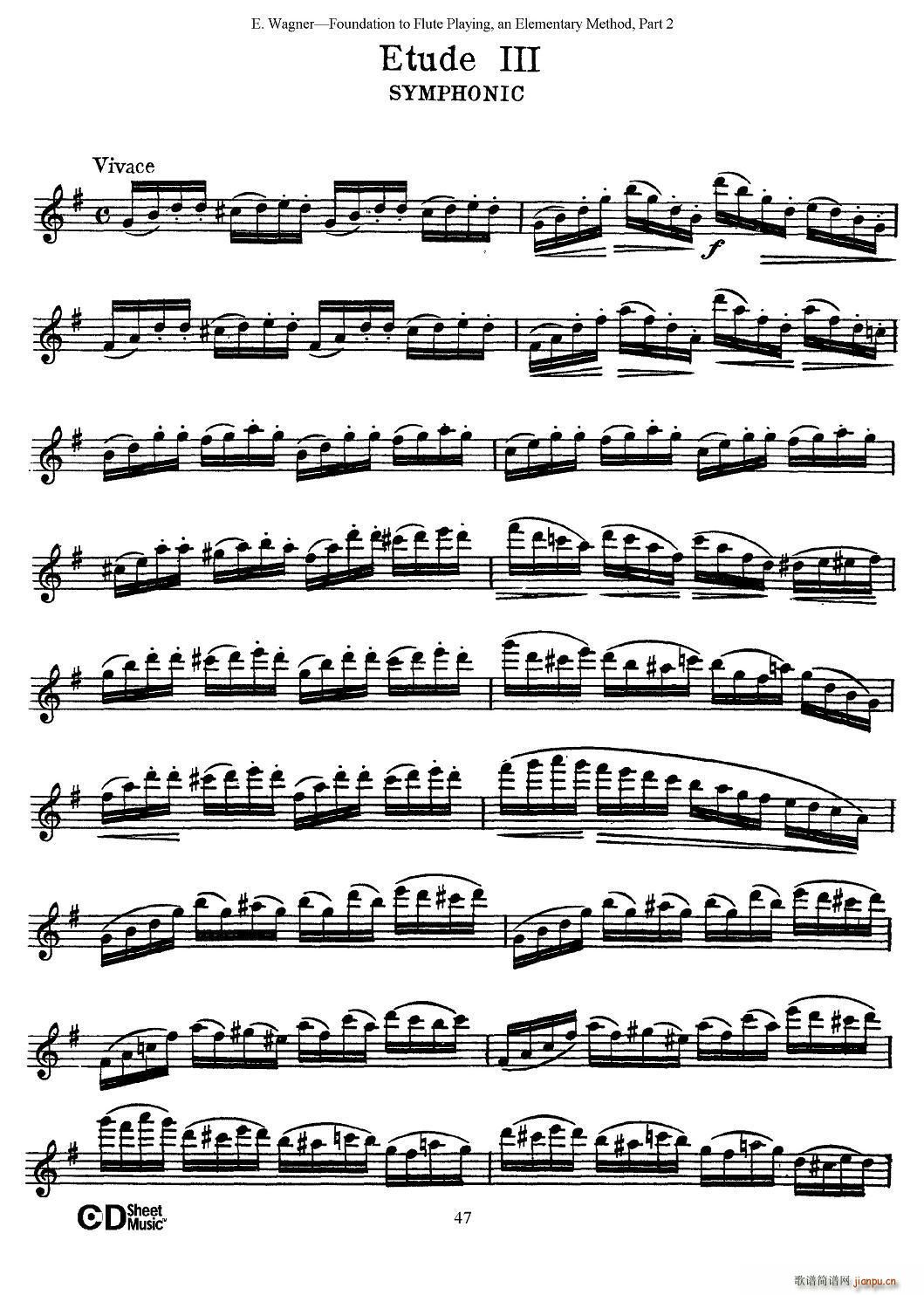 长笛演奏基础教程练习(Etude 3)1