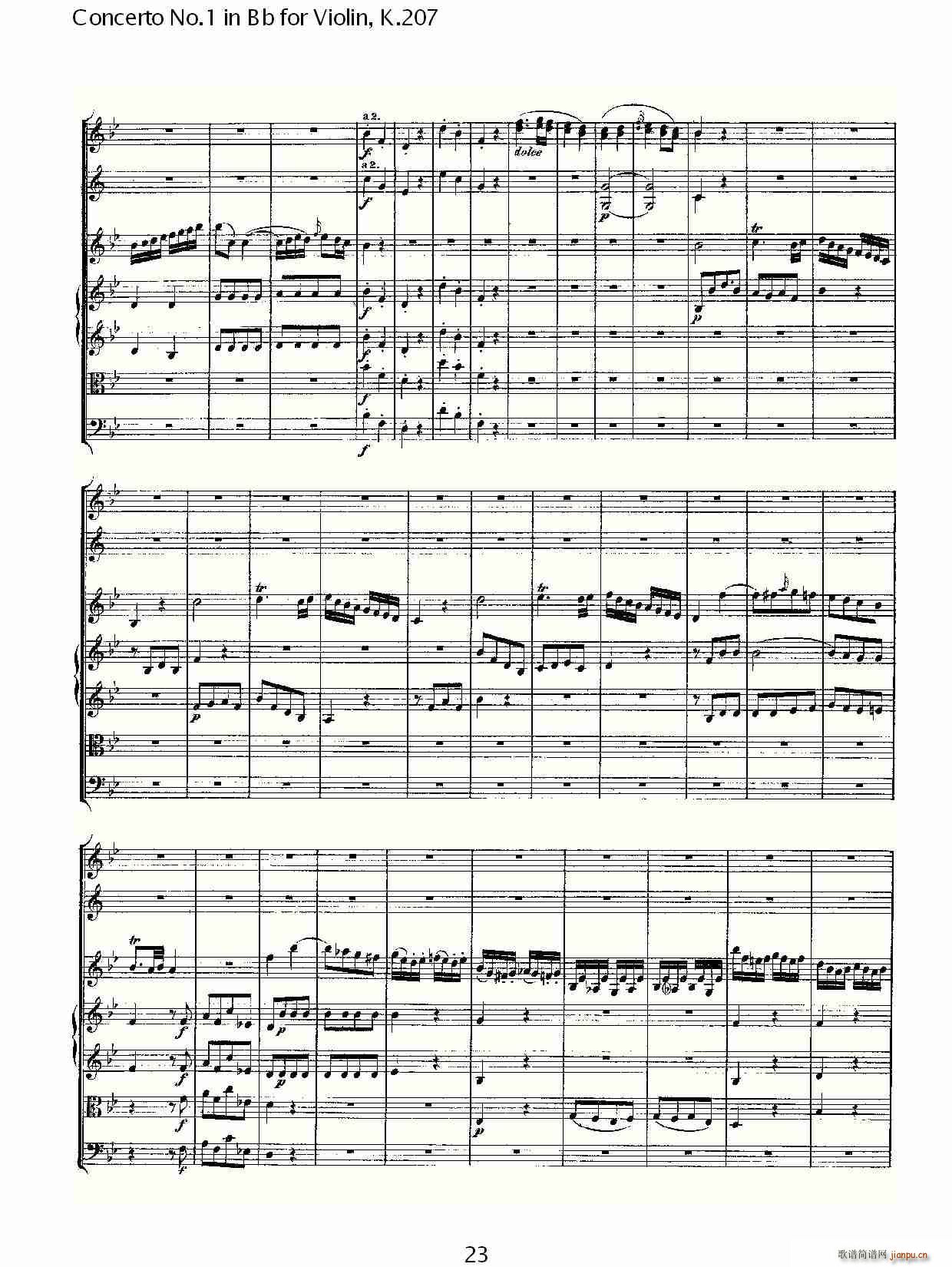 Concerto No.1 in Bb for Violin, K.207（Bb调小提琴第一协奏曲）_沃尔夫冈・阿马多伊斯・莫扎特23