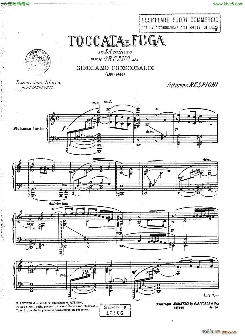 Frescobaldi Toccata and Fugue Respighi1