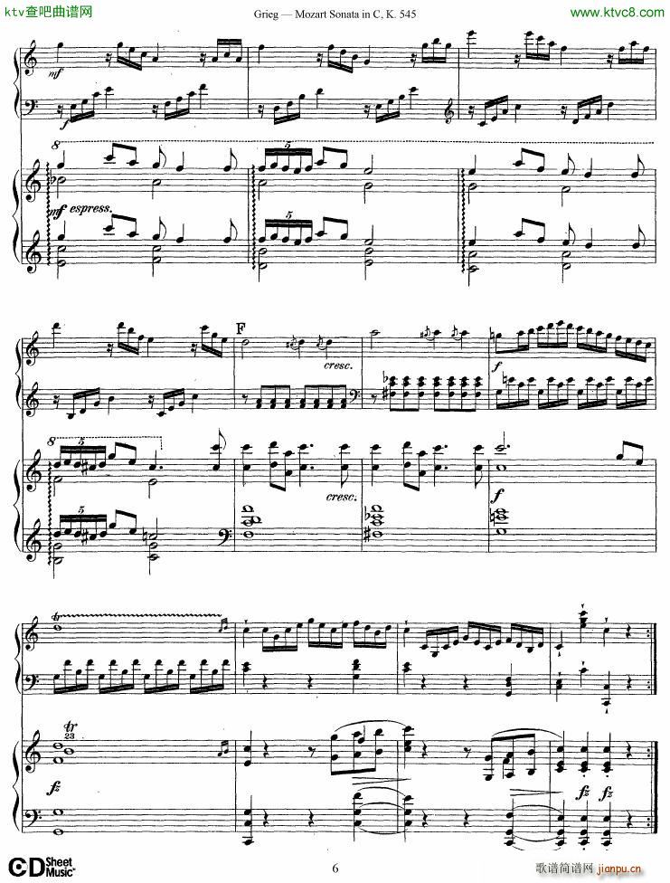 Grieg Mozart sonata KV545 2 pianos6