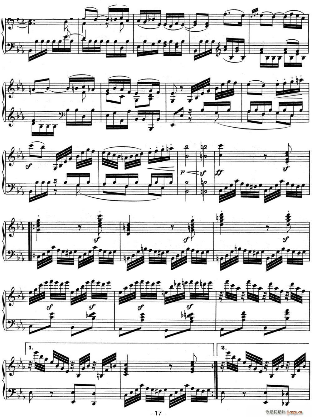 贝多芬钢琴奏鸣曲04 大调奏鸣曲 降E大调 Op 7 E-flat major17
