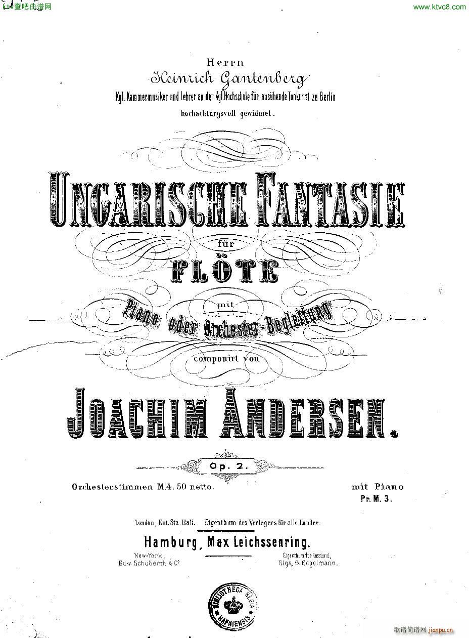 Andersen op 2 Ungarische Fantasie fl pno1