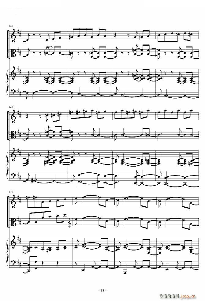 《花之圆舞曲》小提琴 钢琴 中提琴_柴科夫斯基 PeterIlyichTchaikovsky13