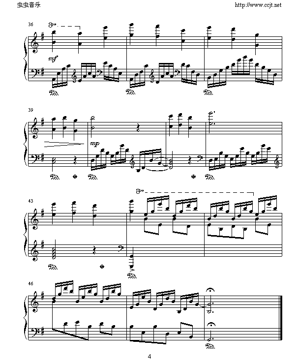 天鹅-钢琴谱(钢琴曲)-克莱德曼4