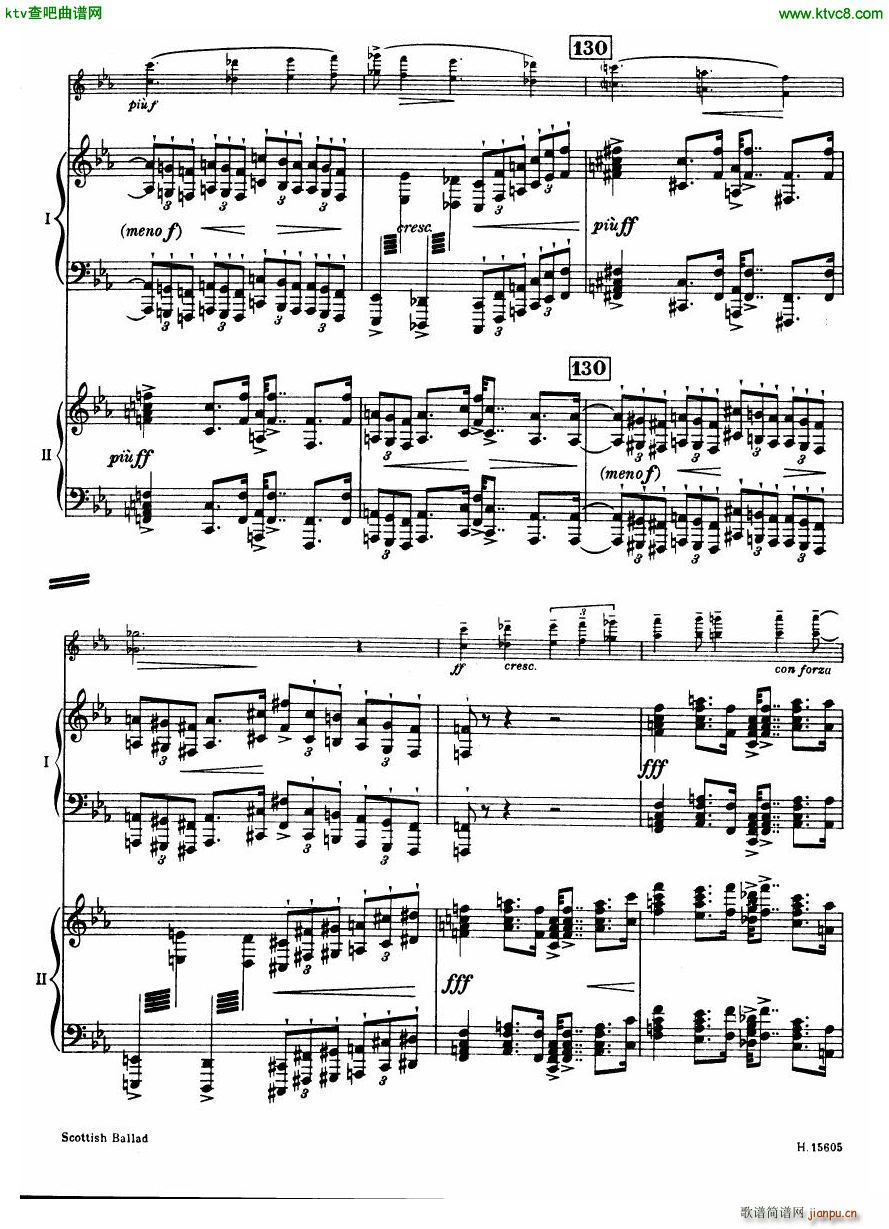 Britten Scottish Ballad op 26 arr for 2 pianos16