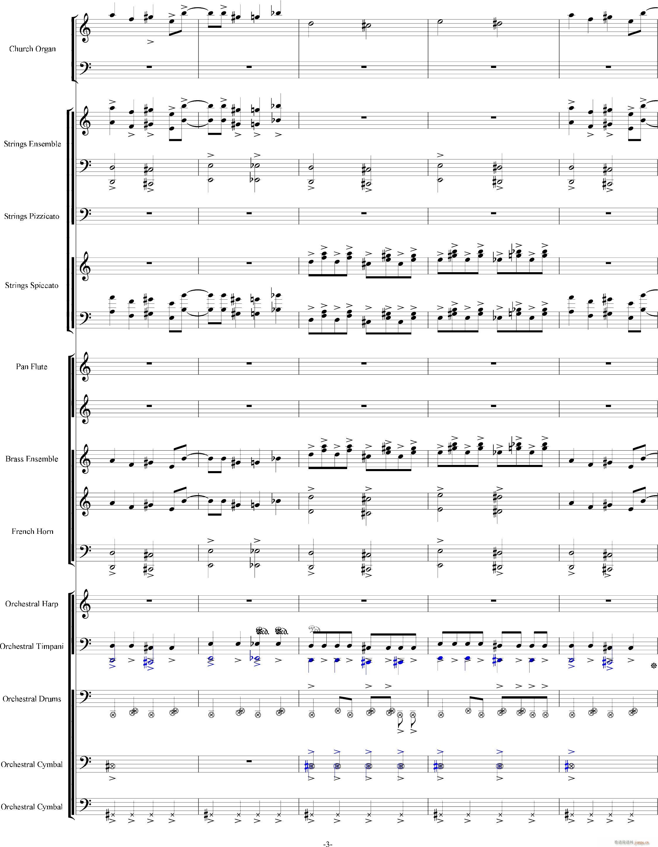 当管弦乐队遇上疯狂爵士鼓手-震撼总谱3