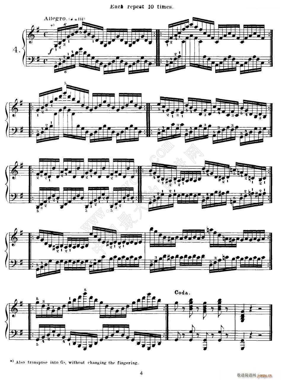 Czerny - 40 Daily Exerci Op 337（1―5）（40首日常训练曲）4