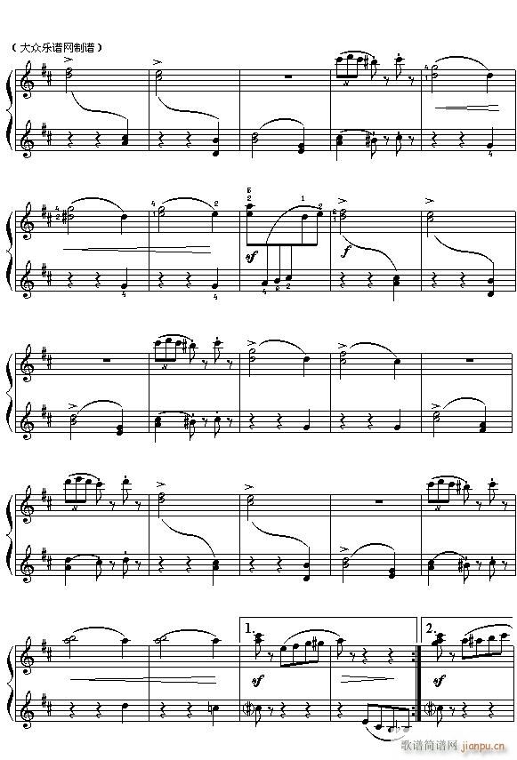 (俄)柴可夫斯基芭蕾舞剧《胡桃夹子》选曲 花之圆舞曲（四手联弹之一）4
