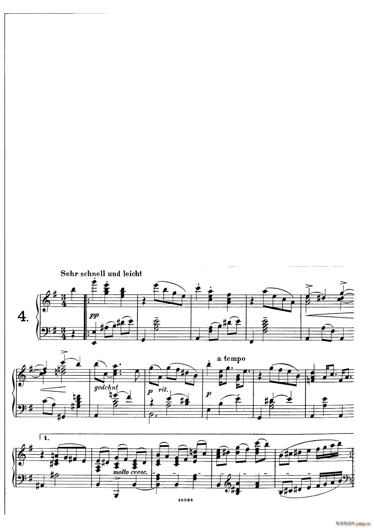 封 泽姆林斯基-Landliche Tanzee Op 1（乡村舞曲 ）5
