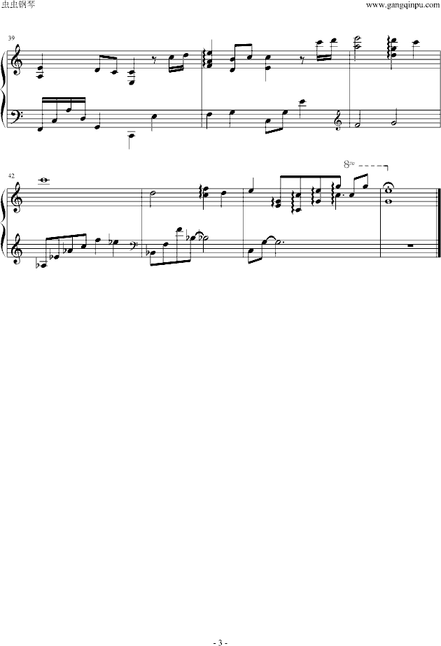 秒速五厘米 End Theme-钢琴谱(钢琴曲)-动漫影视3