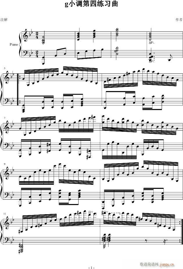 g小调第四练习曲_PARROT1861