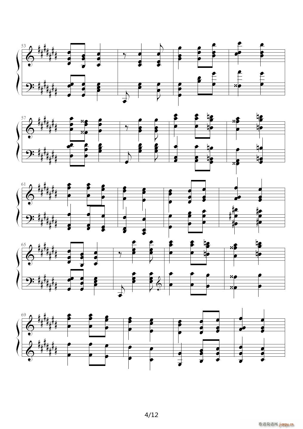 匈牙利狂想曲第6号 降D调4