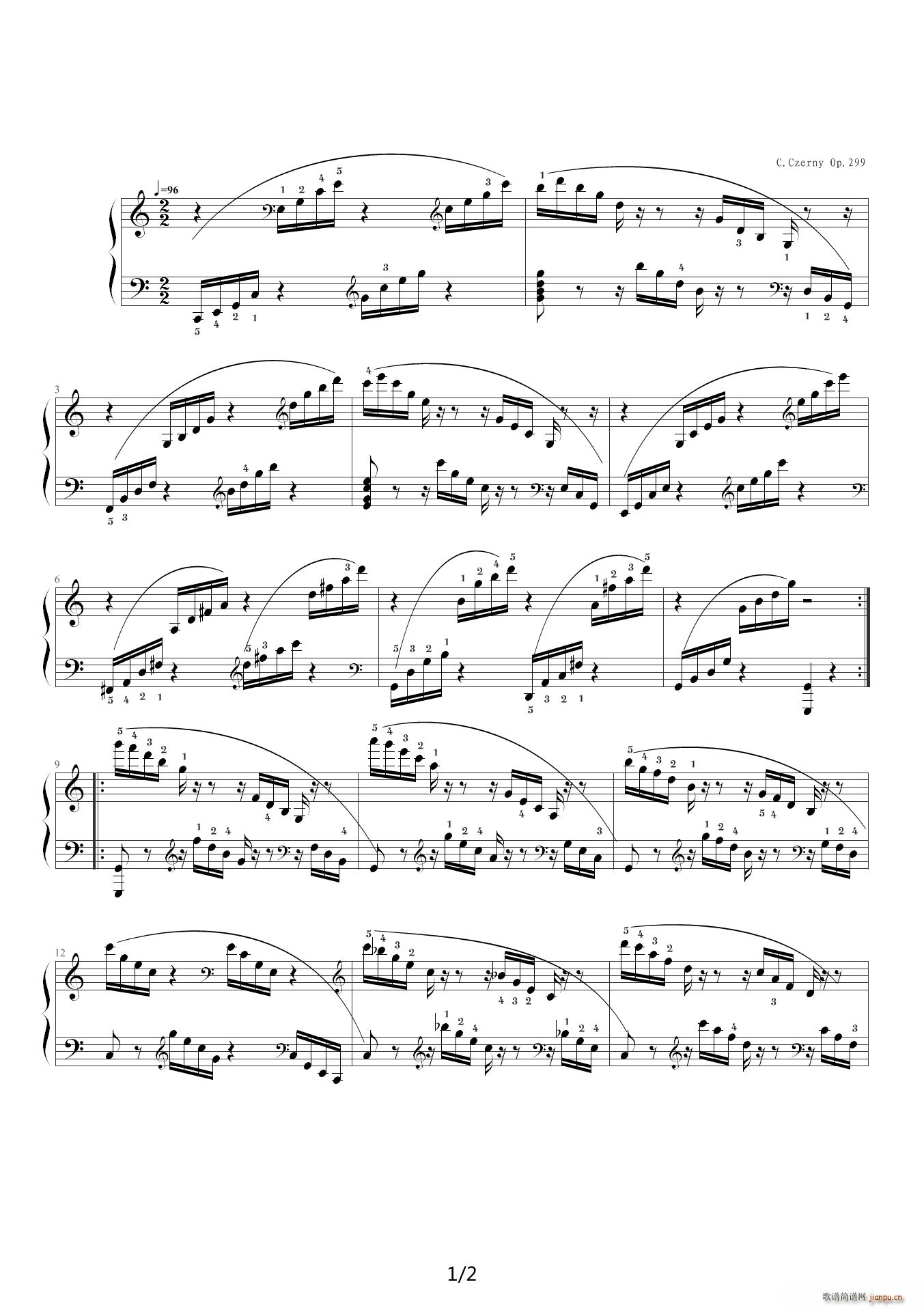 车尔尼299 No 32 C调1