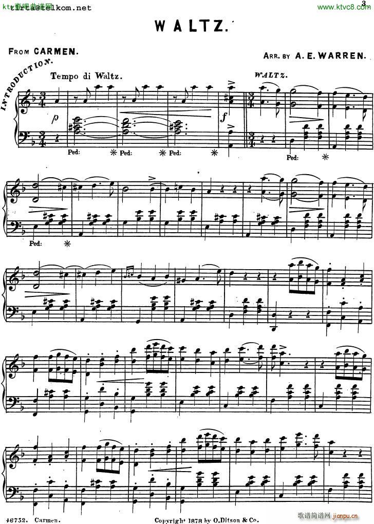 Bizet Carmen Waltz arr Warren2