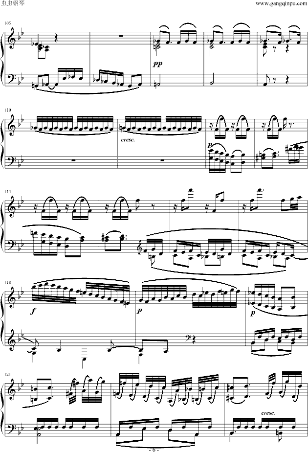 贝多芬降B大调奏鸣曲第四乐章-钢琴谱(钢琴曲)-贝多芬-beethoven6