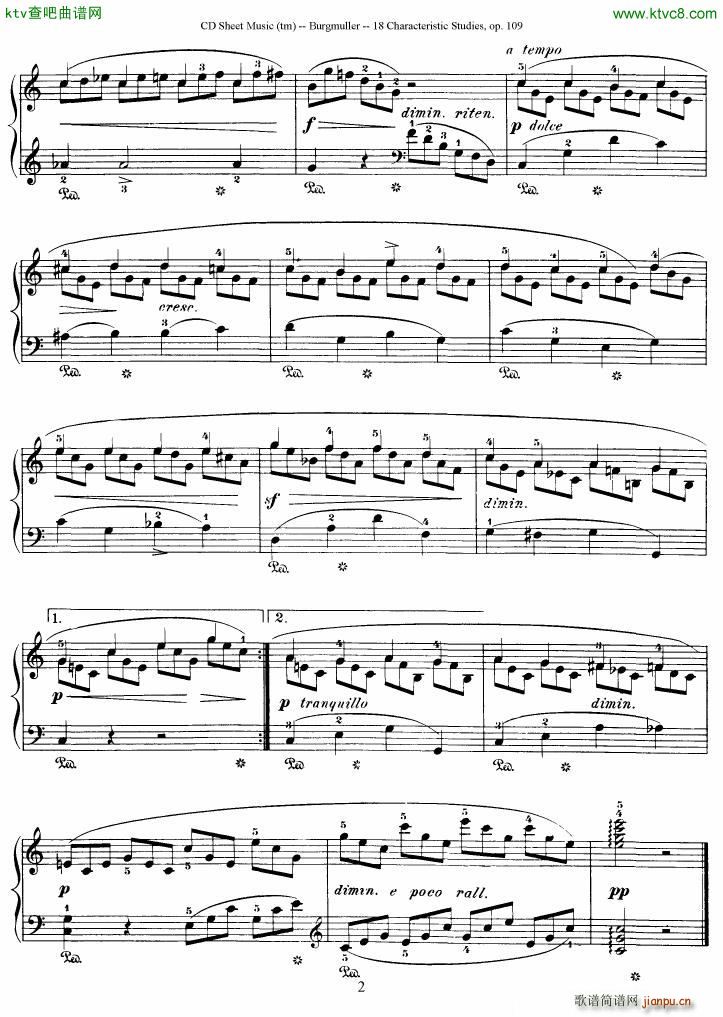 Burgmuller 18 characteristic studies op1092