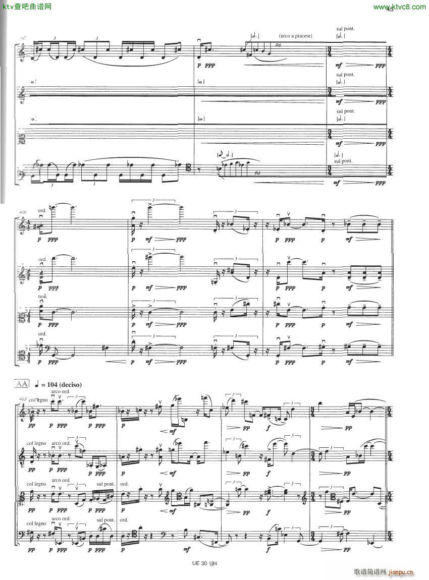 Berio Notturno String Quartet 1993 二4