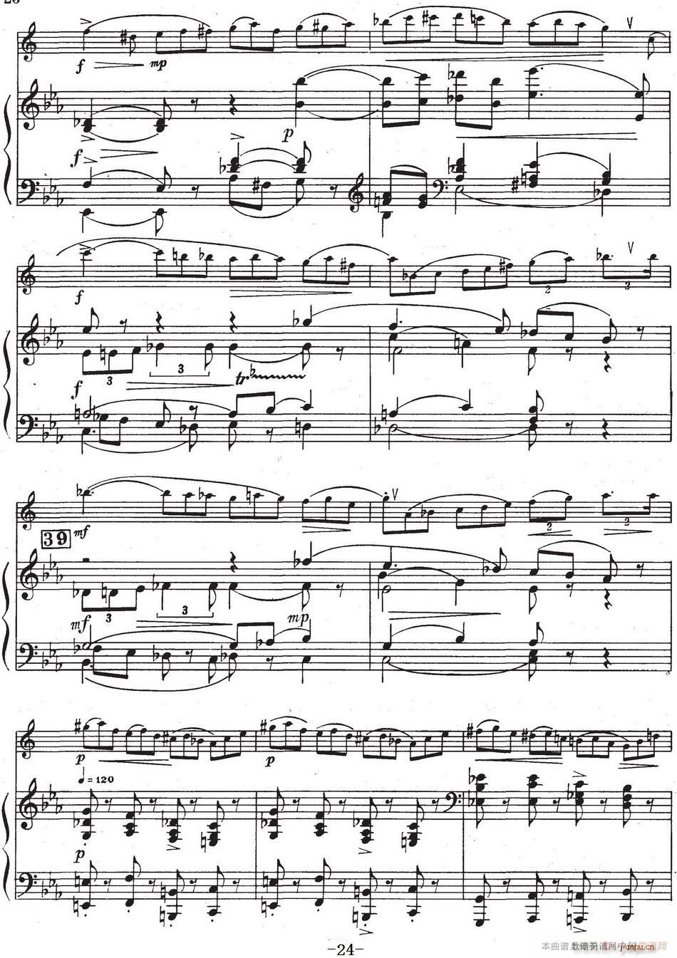 Glazunov Op 109（格拉组诺夫协奏曲Op 109）（萨克斯 钢琴伴奏）24