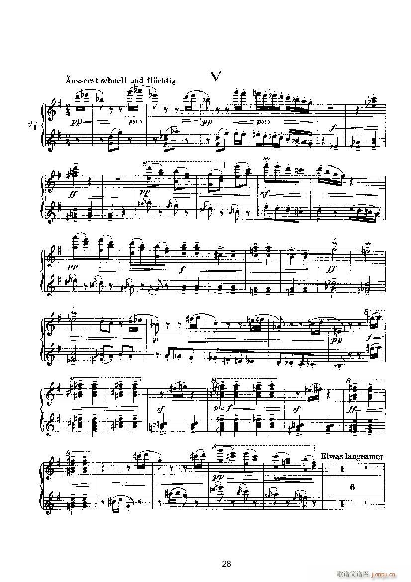 滑稽曲5（四手联弹） 键盘类 钢琴_马克斯.雷格尔2