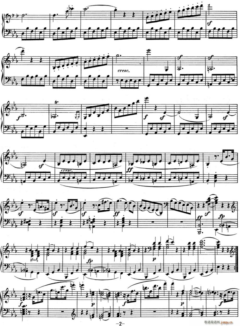 贝多芬钢琴奏鸣曲05 c小调 Op 10 No 1 C minor2