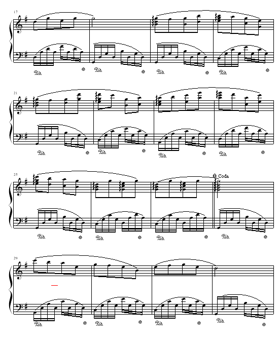 冥想-钢琴谱(钢琴曲)-班得瑞-Bandari2