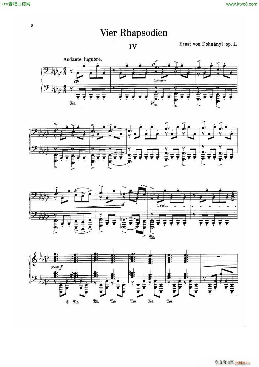 Dohnányi op 11 Four Rhapsodies40