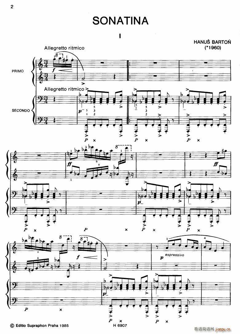 Barton Sonatina for 4 hands2