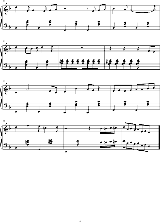 キミがいれば-名侦探柯南-钢琴谱(钢琴曲)-名侦探柯南3