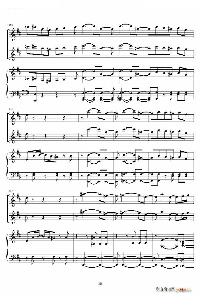 《花之圆舞曲》小提琴 钢琴 中提琴_柴科夫斯基 PeterIlyichTchaikovsky30