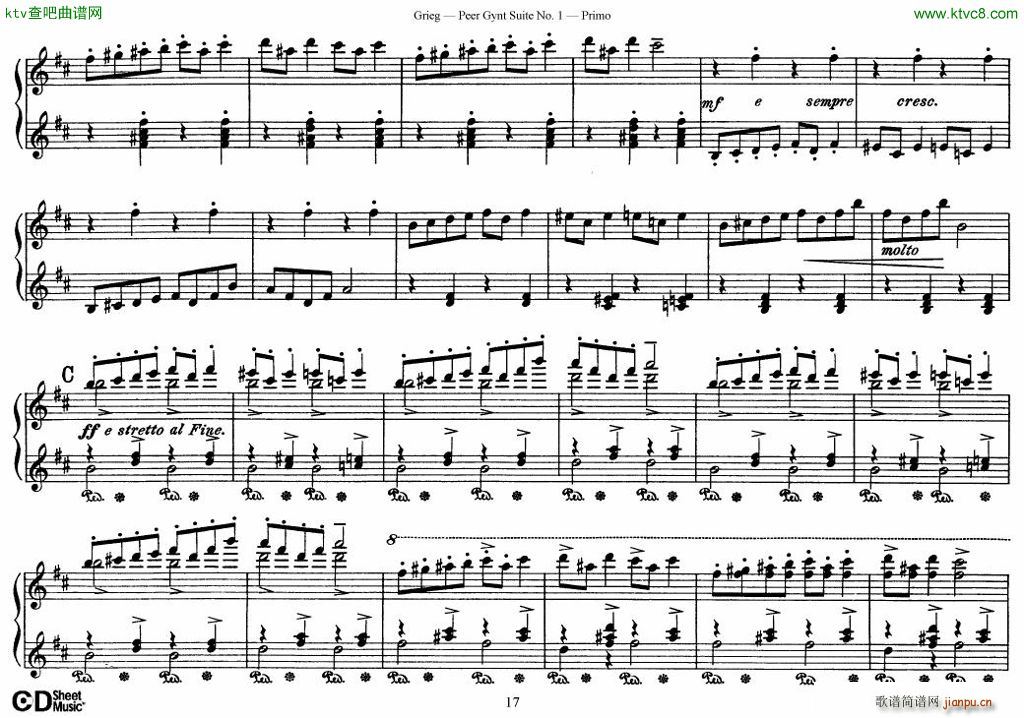 Grieg Two Symphonic Dances 4 Hands17