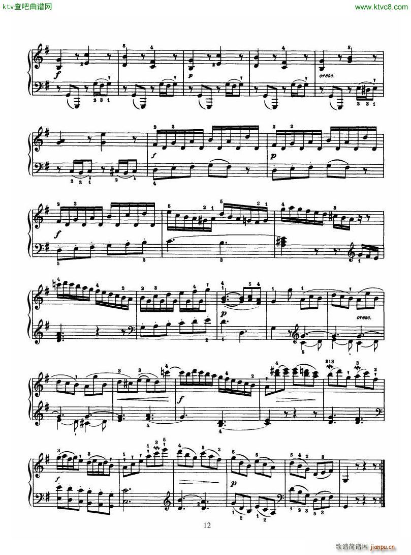 Haydn Piano Sonata No 39 In G12