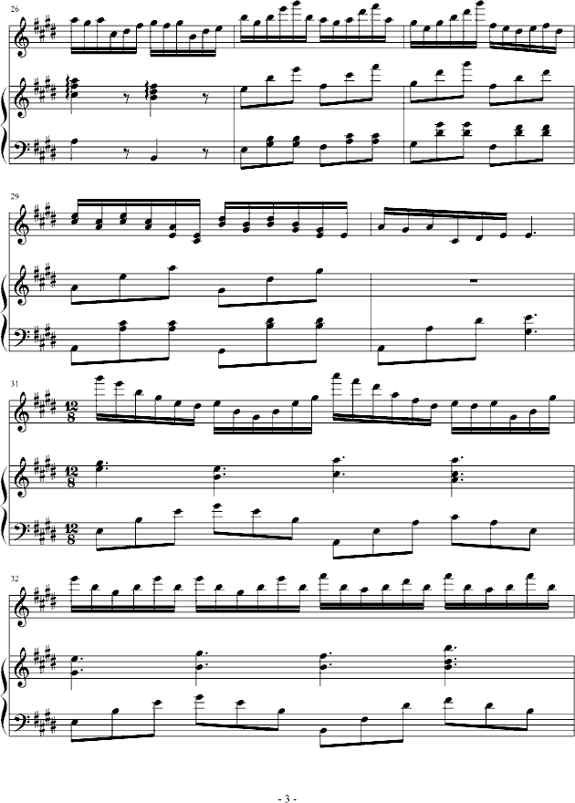 跨世时空的箫(三)-钢琴谱(钢琴曲)-血腥残阳3