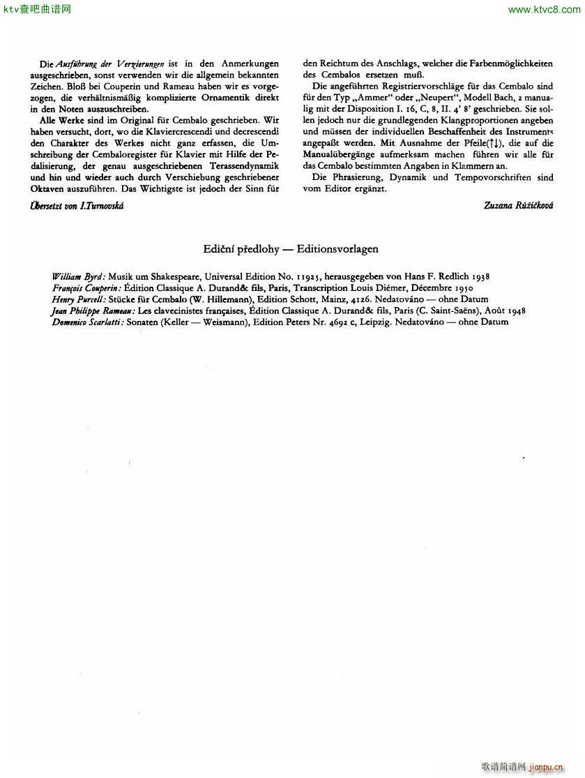 Baroque compositions for cembalo ed Ruzickova4