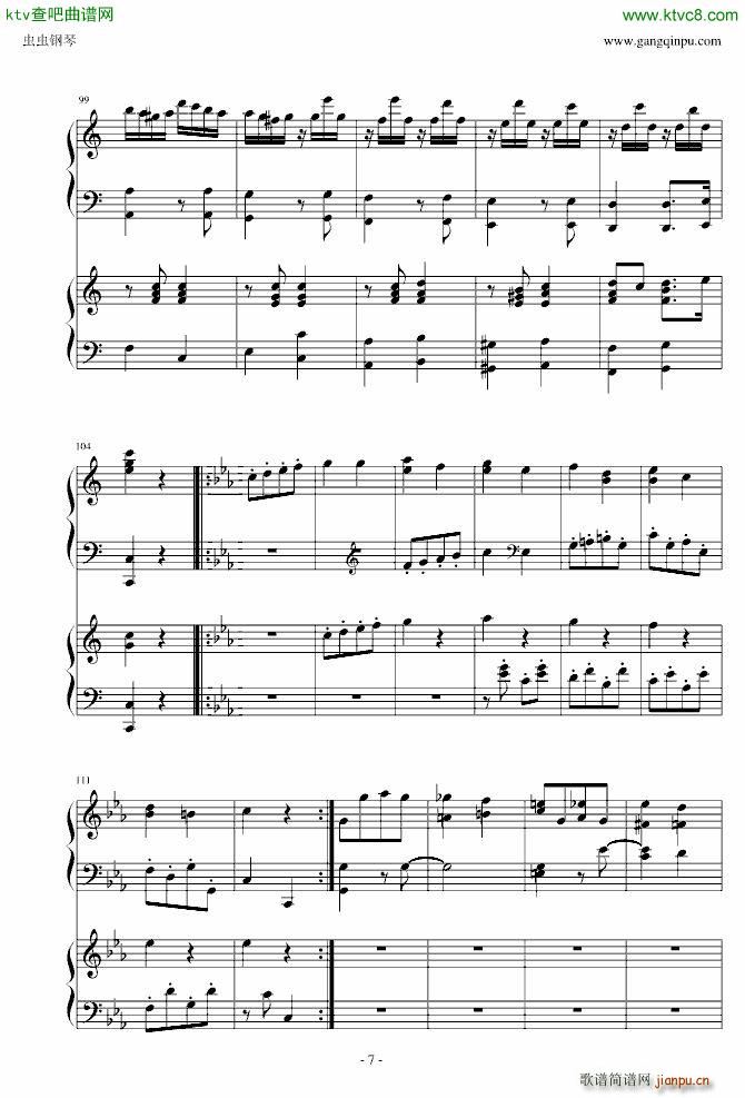 小星星简易变奏曲 双钢琴_莫扎特7