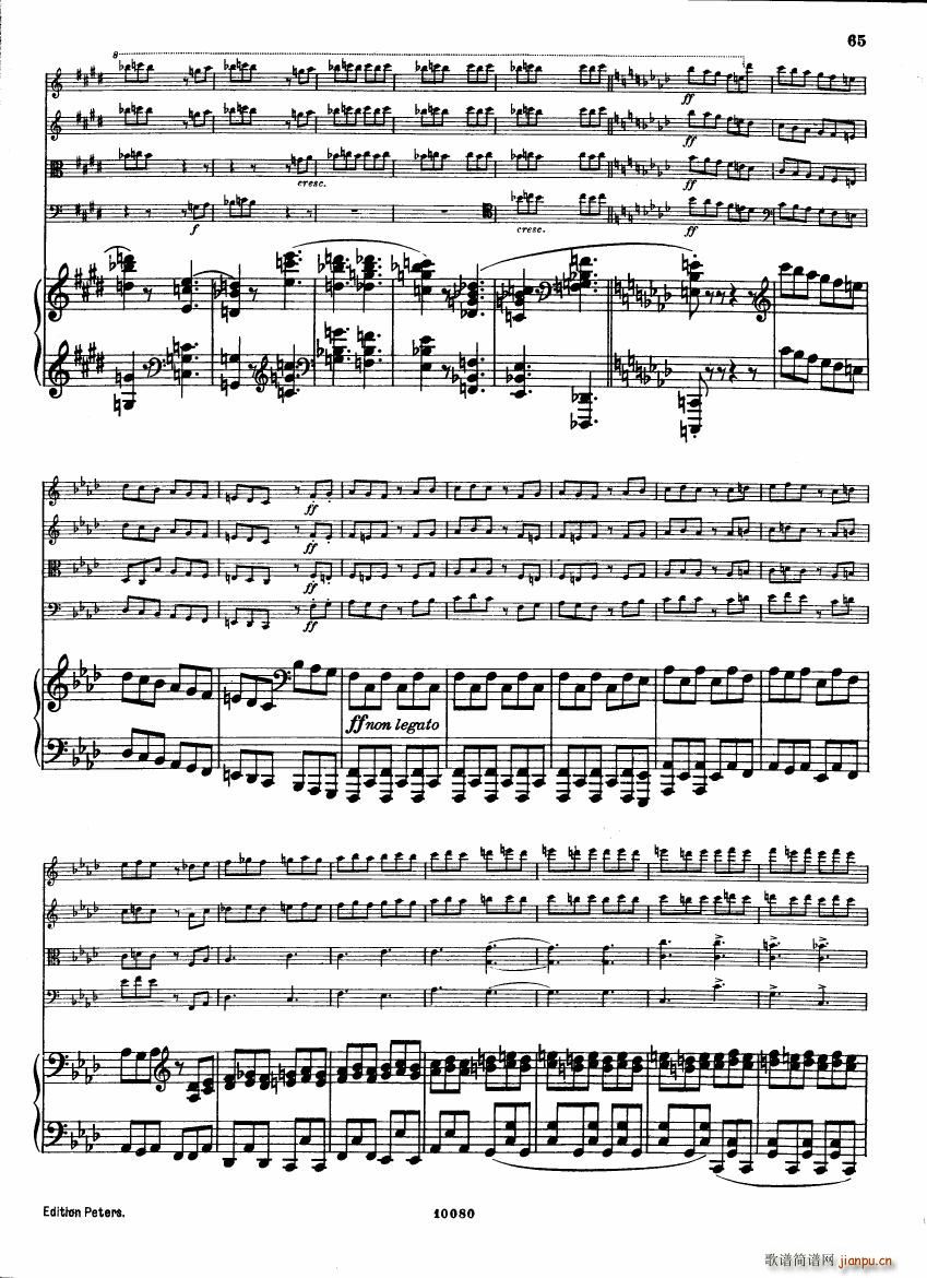 Brahms op 34 Piano Quintet f minor score 二20