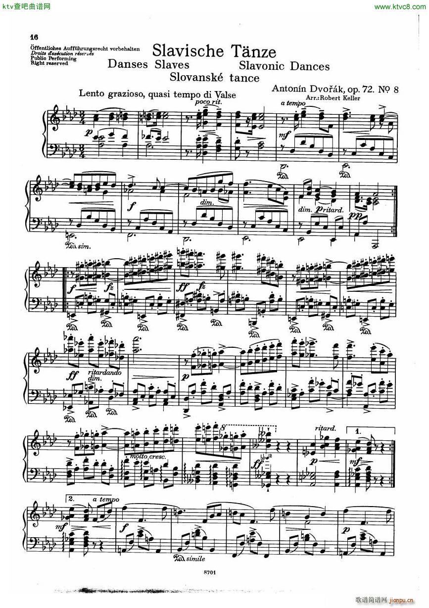Dvorak Arr Keller Slavonic Dances Op72 Book215