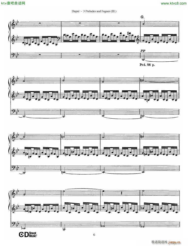 Dupré Prelude Fugue in G minor Op 7 No 36