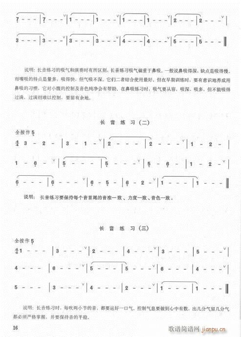 笛子入门教材  增订本目录1-2019